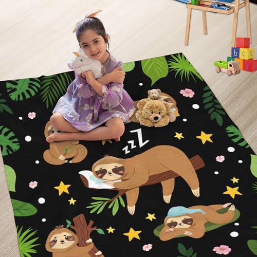 Ohds SLOTH5040 Kids Throw Sloth Blanket For Boys, Soft Fleece Blanket thumb #8