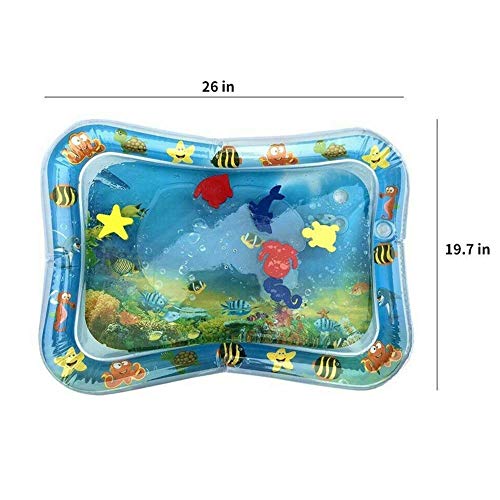 WeTest Inflatable Tummy Time Water Play Mat for Infants Toddlers, Premium Tummy Time Baby Water Mat,Fun Time Play Activity Your Baby\'s Stimulation Growth -Shark