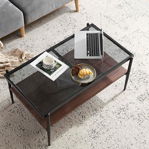 オーエスジェイ(OSJ) ガラステーブル ローテーブル高級 二段収納 強化ガラス 収納付き リビング 強化ガラス天板 おしゃれ 一人暮らし