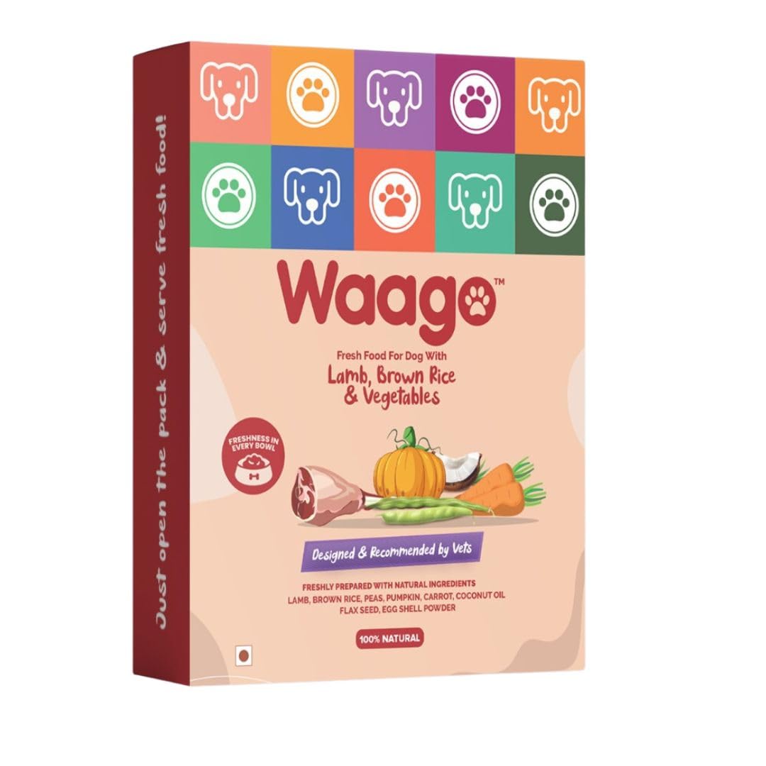 Waago Lamb Brown Rice and Vegetables Fresh Food for All Breed Dog 300gm (B0C77T5SNL) Amazon Price History, Amazon Price Tracker