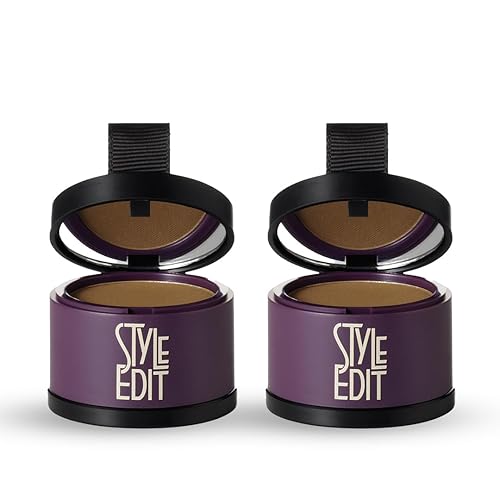 Miniatura 30 de Style Edit Polvo de retoque de raíz para cabello marrón claro Color de cabello para cubrir canas y raíces Polvo de línea capilar con infusión