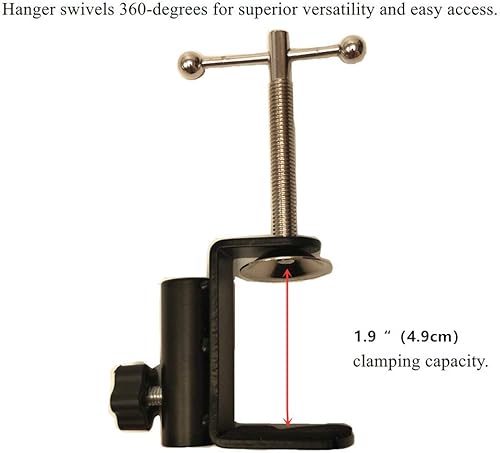 Miniatura 2 de Soporte giratorio de ajuste para herramientas con abrazadera de mesa (negro-S)
