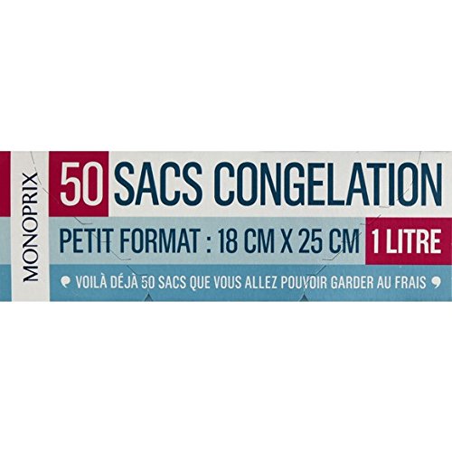 Monoprix Sacs congélation petit format 1 l - Les 50 sacs