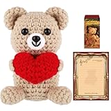 Orsacchiotto all'uncinetto per San Valentino per i romantici: creato appositamente come orsacchiotto all'uncinetto per San Valentino, questo orsacchiotto diventa un simbolo di affetto. Il discreto accento a forma di cuore lo rende il messaggero perfetto dei vostri sentimenti.