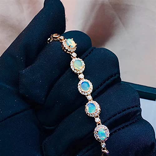 Bracelet en opale véritable et authentique bijoux argent 925