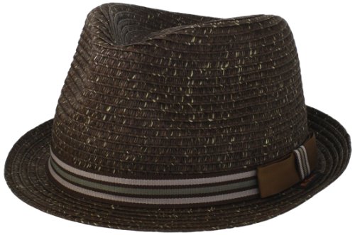 Ben Sherman Men's Variegated Straw Trilby, Brown, Small/Medium