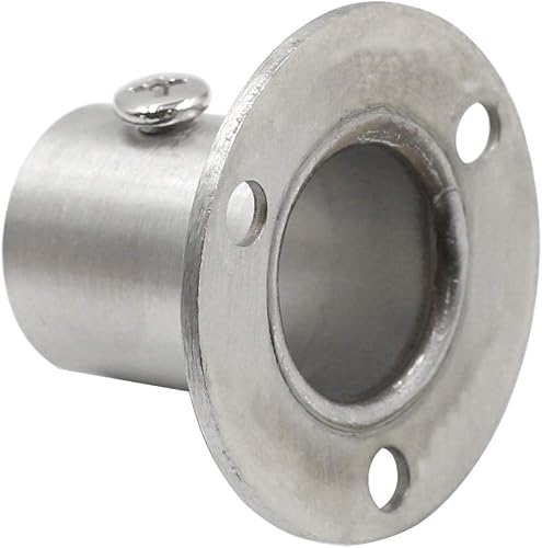 Miniatura 4 de Augiimor 4 soportes de barra de armario de 34 pulgadas de diámetro de acero inoxidable para barra de armario, soporte de extremo para barra de