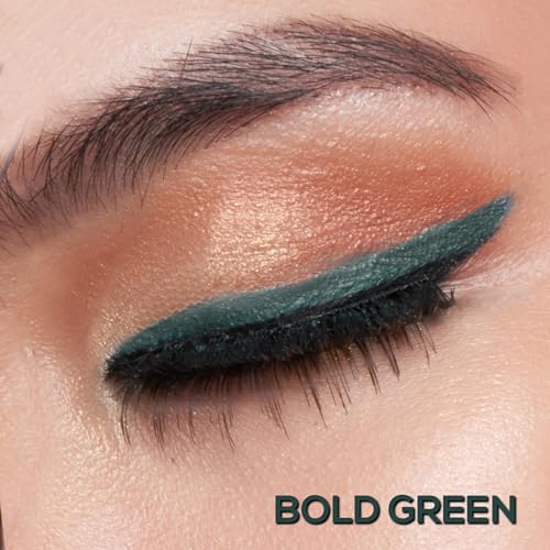 Image of RENEE Kajal Pen with Sharpener - Bold Green 0.35gm 24 Hrs Stay Long Lasting Kohl Pencil, Matte Finish, Rich Color Payoff, Smudge & Water Proof with One Swipe Application Formula