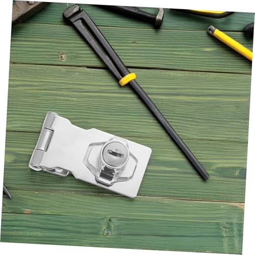 Image of DOITOOL Keyed Hasp Lock Stainless Steel Security Lock for Cabinets and Doors Quick Installation Concealed Screws Material for Office and Home Use