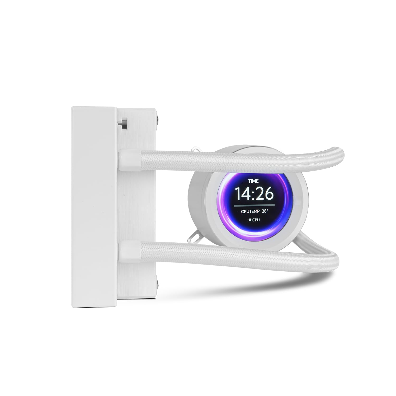 NOX XTREME PRODUCTS X-240 LCD WHITE - Raffreddamento a liquido ARGB con display LCD personalizzabile, Intel e AMD, 2 ventole da 120 mm, controllo PWM, pompa in rame, doppio radiatore alluminio, bianco