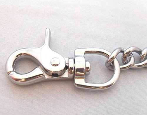 MENS MOTORCYCLE TRUCKER BLK BIKER BIFOLD GENUINE LEATHER SILVER CHAIN WALLET3