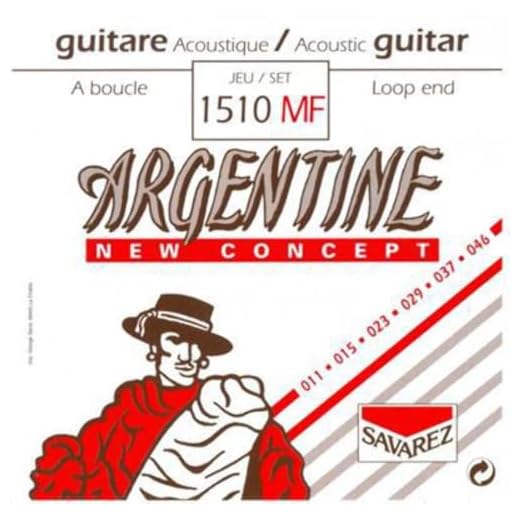 Savarez 668737 - Cuerdas para Guitarra Acústica Argentine juego Light con lazada 1510MF