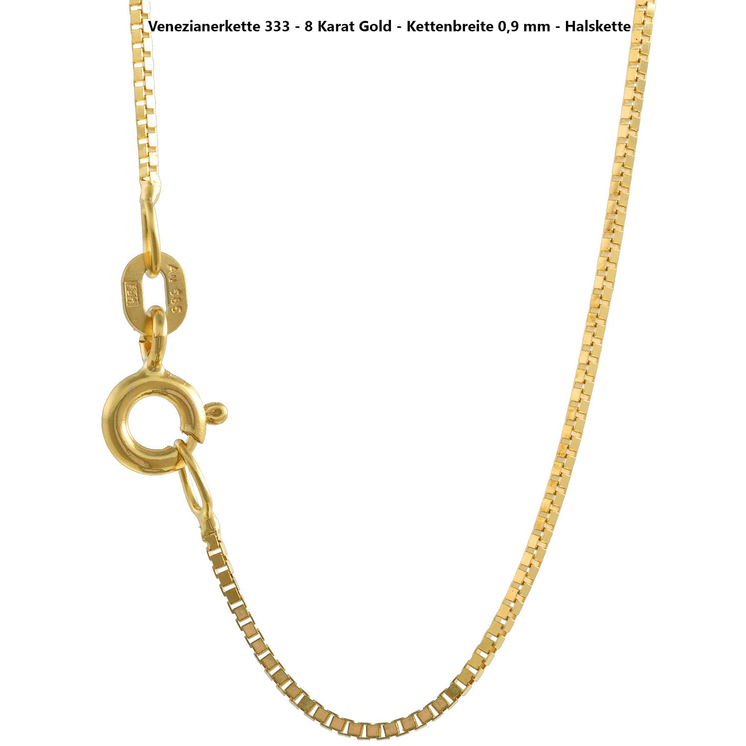 Edle Venezianerkette Halskette - 333-8 Karat Gold Juwelier Qualität