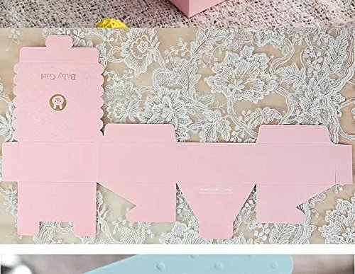 Floratek 30 Pcs Baby Shower Favors Cute Baby Girl Angel Wings Designed Chocolate Packaging Box Candy Box Gift Box For Kids Birthday Baby Shower Guests Wedding Party Supplies (Baby Girl) #TOP7