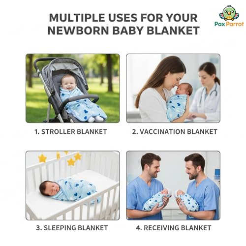 Image of Ultra-Soft Baby Hooded Blanket | Newborn Baby Wrapping |Coral Fleece Material Hypoallergenic | Towel Cum Blanket with Teddy Design (0-3Years) (Blue Bunny)
