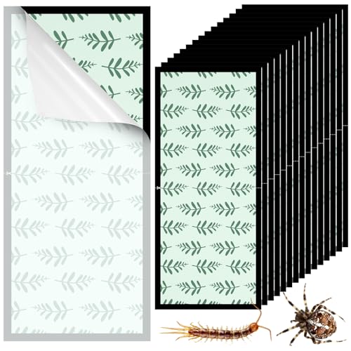 Qualirey 16 Pack Insect Traps 16 x 7 Inch Extra Large Pre-baited Traps Non-Toxic Sticky Glue Board Indoor for Most Crawling Insects, Small Snake, Bug, Spider, Cricket, Scorpion, Cockroach, Centipede