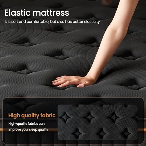 HAPPYMONT Queen Size 12 Inch Hybrid Mattress, 7-Zone Support with Reinforced Edge, Pocket Coil & Memory Foam for Pressure Relief, CertiPUR-US Certified, Mattress in a Box - 3