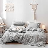 Photo Gallery w&x leggero 3 pezzi set biancheria da letto cerniera,boho nappa cotone copripiumino,moderno stile semplice copri piumino,chic tinta unita copri piumino-grigio twin 169x229cm(66x90inch) Photo Gallery w&x leggero 3 pezzi set biancheria da letto cerniera,boho nappa cotone copripiumino,moderno stile semplice copri piumino,chic tinta unita copri piumino-grigio twin 169x229cm(66x90inch)
