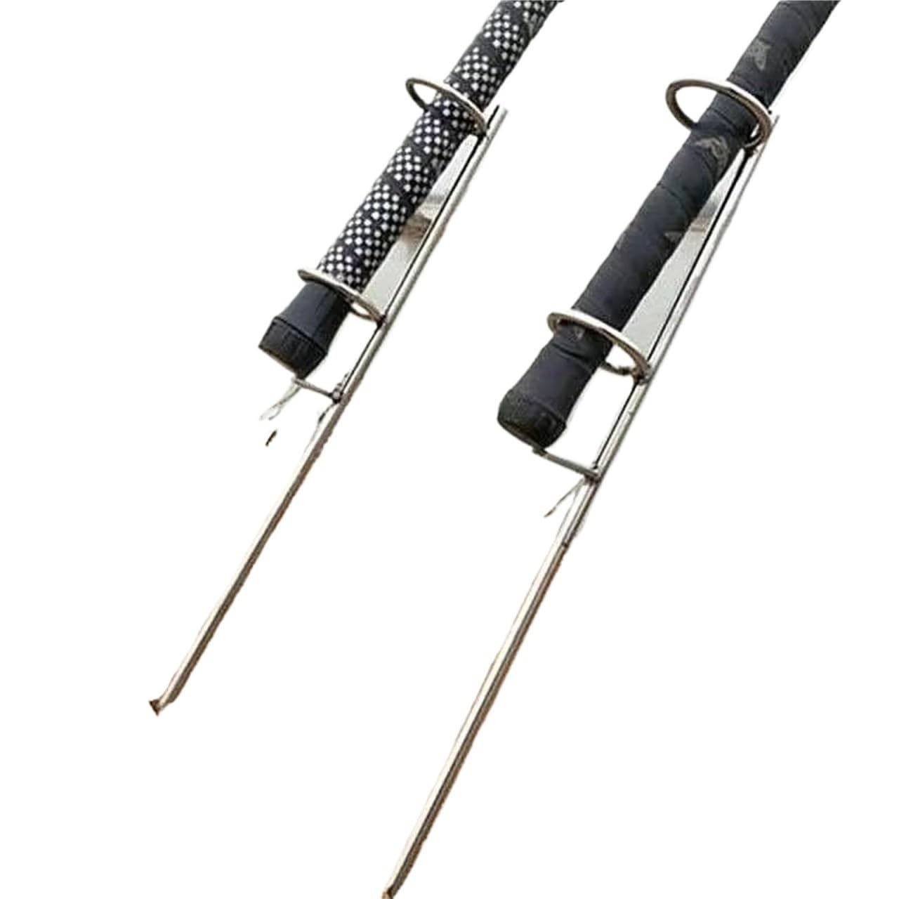 FVDZRFIE Fishing Rod Rest Rod Racks For Fishing Poles Fish Stand Ground Stake Pole Holder Double Rings Single Fork Tools Rack(30CM)