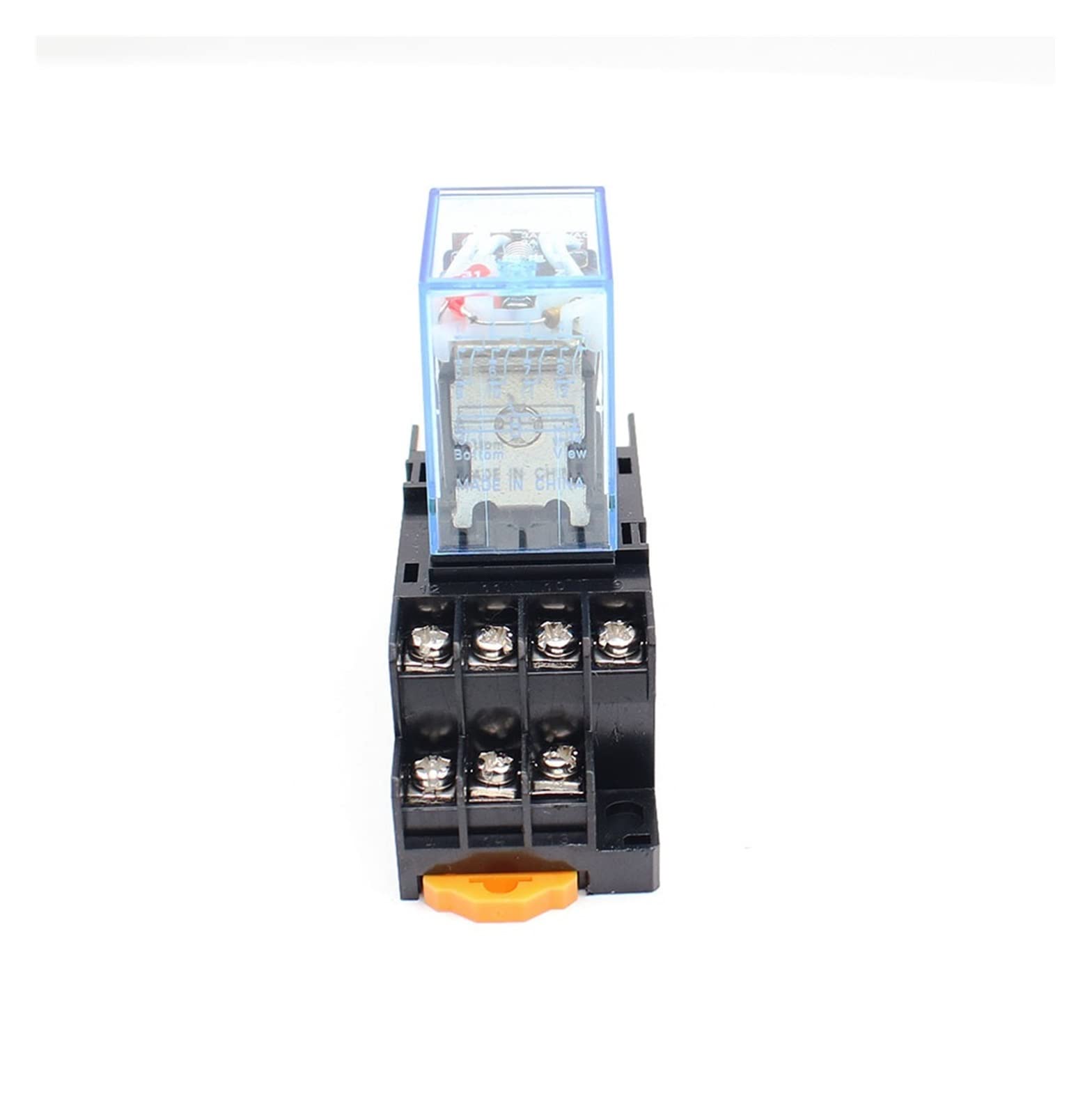 Przekaźnik 5 SZTUK MY4 12V 24V 110V / 220V cewka 5A 4NO 4NC Zielony wskaźnik zasilania LED 14-pinowa szyna DIN z podstawą gniazda