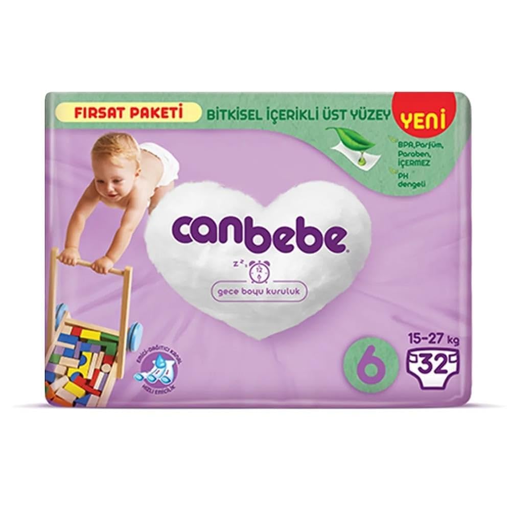 Canbebe Fırsat Paketi Bebek Bezi, Extra Large 32'li