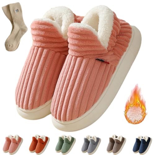 Fluffy Slipper Booties Women Men, Sunmoine Unisex Thick Plush Winter Warm Cozy Stylish Anti-Slip Cloud Snow Boots