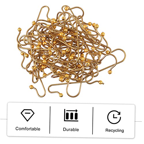 KITANDOVE 40pcs Hook up Heavy Duty Hangers for Clothes Christmas Ornament Hooks Gold Christmas Ball Hooks Silver Tree Decoration Heavy Duty Hooks Holiday Ornament Hooks Garland Golden Iron