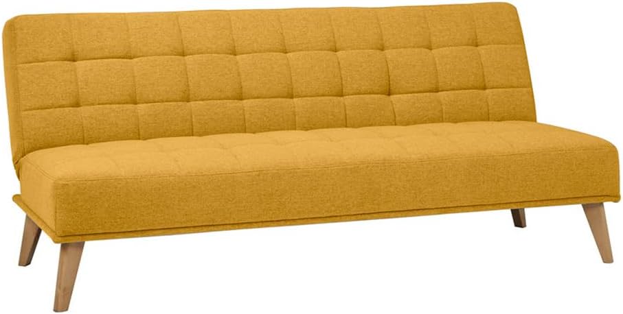 SHIITO Versalles, sofá cama clic-clac de 3 plazas con diseño capitoné, 189,5 × 88 × 89 cm