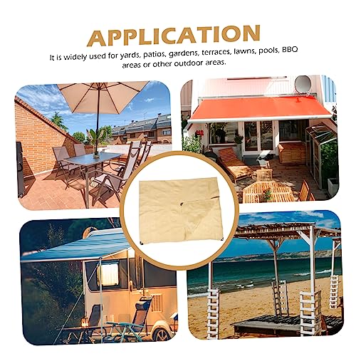 Malla de sombra beige Toddmomy de PEAD para control solar en patios 4