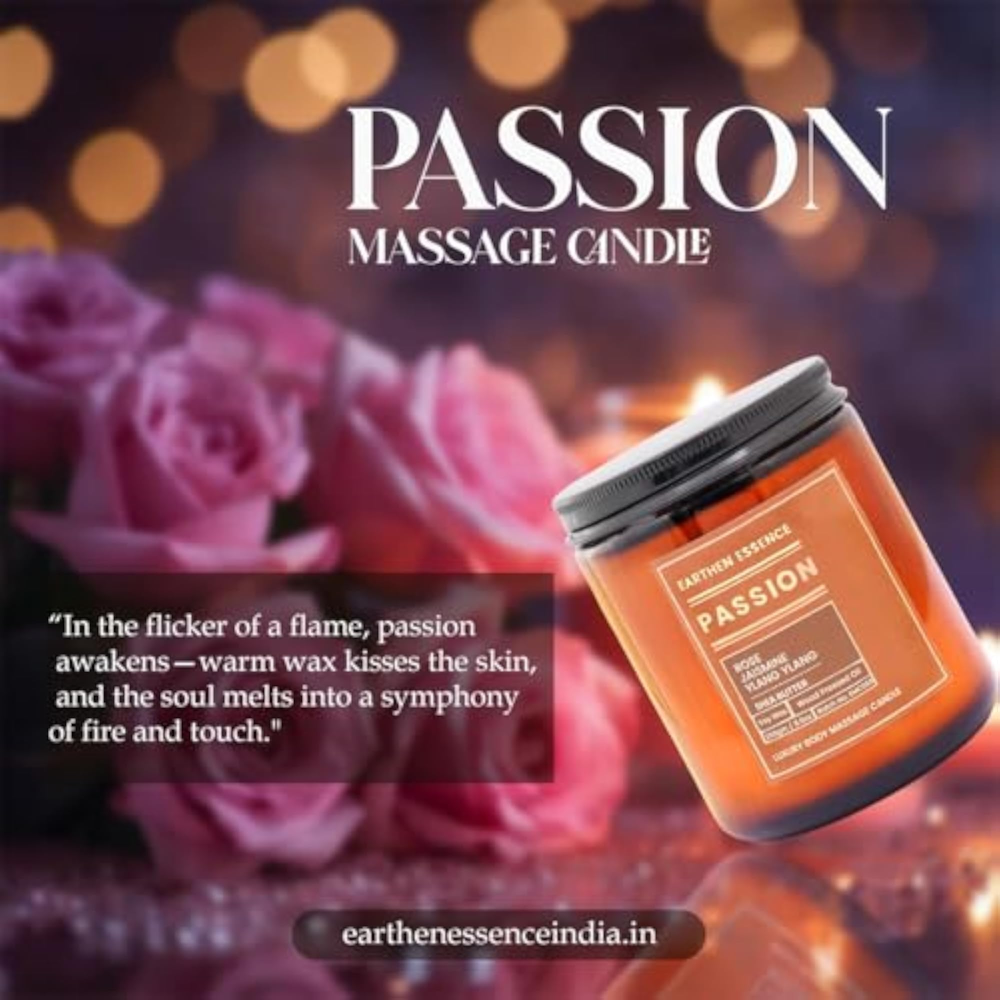 Organic Massage Candle with Pure Essential Oils