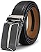 BULLIANT Gürtel Herren, Gürtel Ratsche Ledergürtel Automatikschließe für Herren Anzug Business Kleidung,Breit 35mm,Größe Angepasst,Schwarz224,105cm/28-34" taille verstellbar