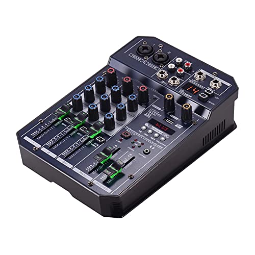 WanuigH Audio-mixer soundkaart Ingebouwde 16 DSP 48V Phantom power ondersteunt BT-aansluiting MP3-speler opnamefunctie… - Image 3