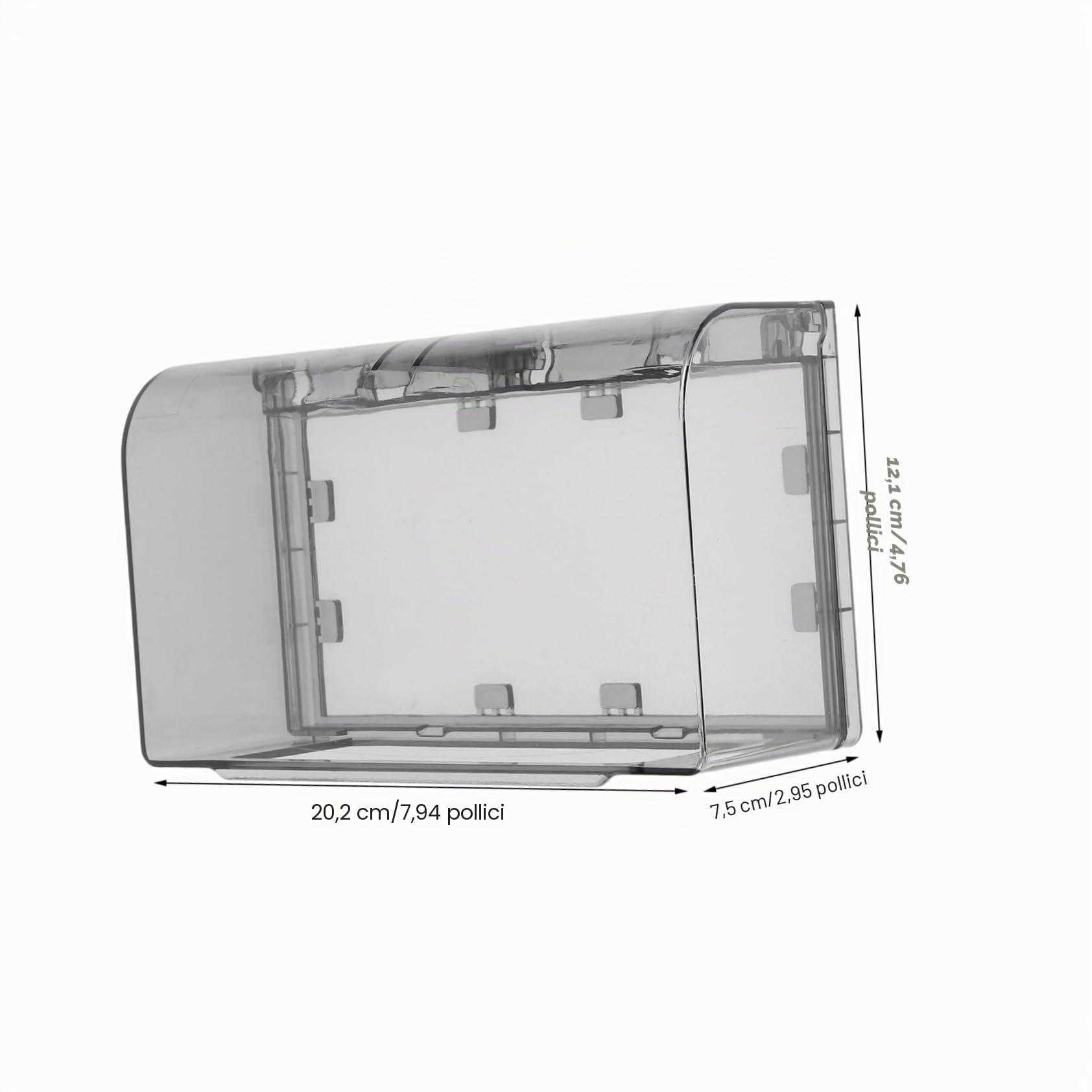 Cabilock Copertura Impermeabile Doppia Per Prese Esterne 2 Posti 4.76X4.76X7.94 Pollici Con Cerniera Protezione Sicurezza Per Bagno Ambienti Umidi