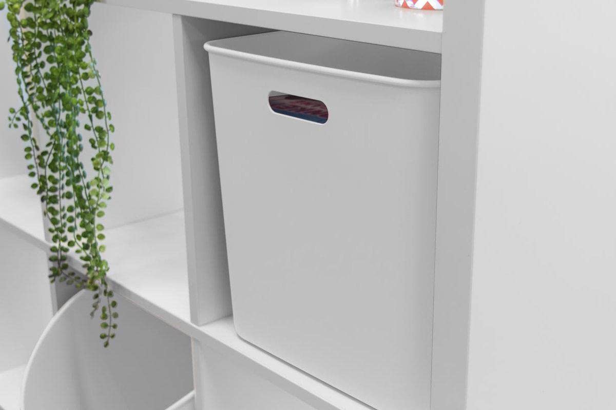 Sunware Basic Cube Box - Caja de cubo (10 unidades, 25 L, 31,8 x 31,8 x 31,1 cm), color blanco