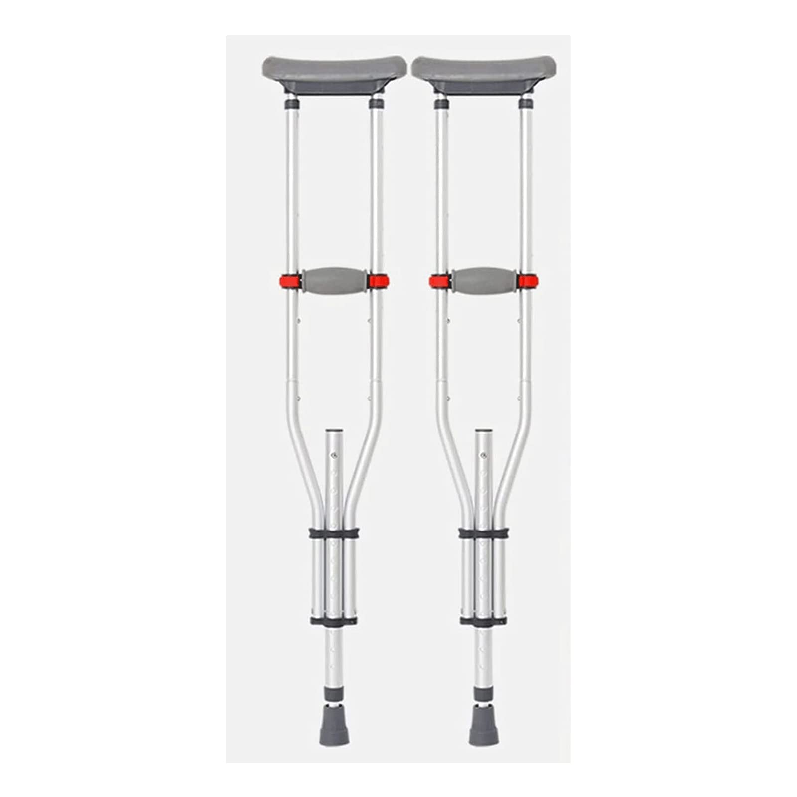 PAASHE Muletas de Aluminio Bastones Plegables Altura Ajustable Bastón para Caminar Debajo del Brazo Sostiene Bastones de 550 lbs Muleta cómoda