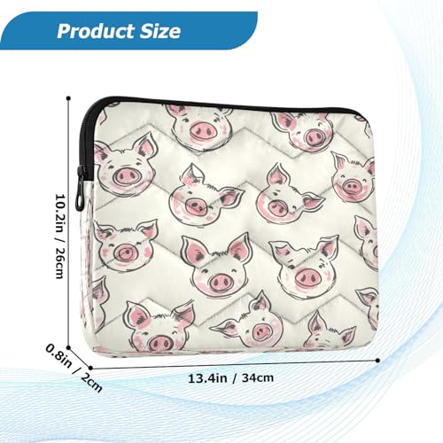 Funda para portátil 13-14 pulgadas impermeable con diseño de cerdos miniatura 3