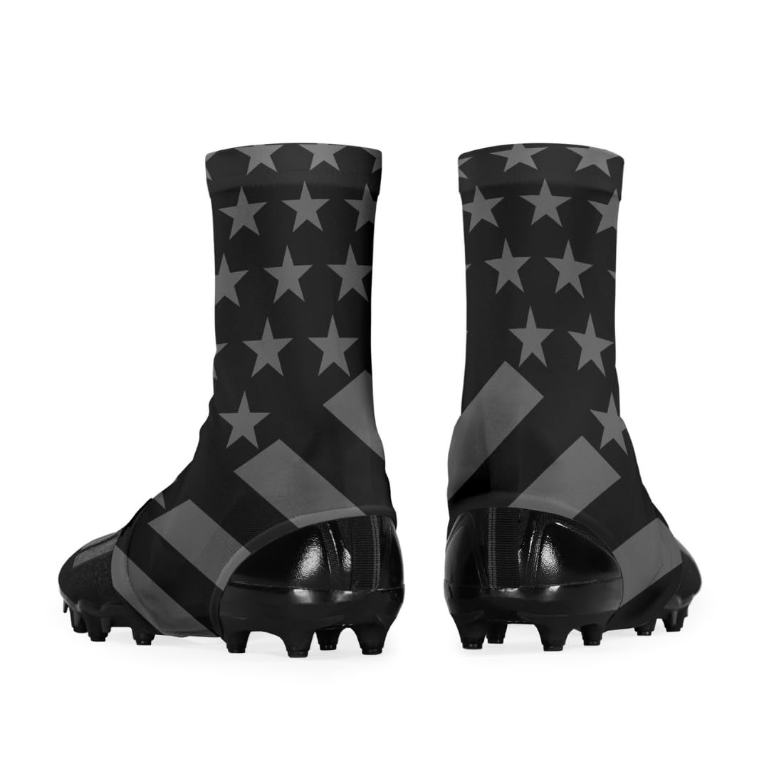 SLEEFS Spats/Football Cleat Covers [1 Pair - American Flag] - Laces Covers/Wraps for Football, Baseball, Soccer, and Field Hockey - Youth and Adult