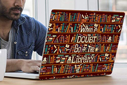 Image of Galaxsia Library Quote Vinyl Laptop Skin Sticker Cover Case Decal Protector Fits for Any Laptop(Hp /Dell /Sony /Acer /Lenovo /Asus.. etc) Brand Models of Size 15.6 Inches Laptop Notebook.