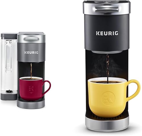 Keurig K-Supreme - Cafetera de cápsulas K-Cup de una sola porción, tecnología MultiStream, gris y K-Mini Plus - Cafetera de cápsulas K-Cup de una