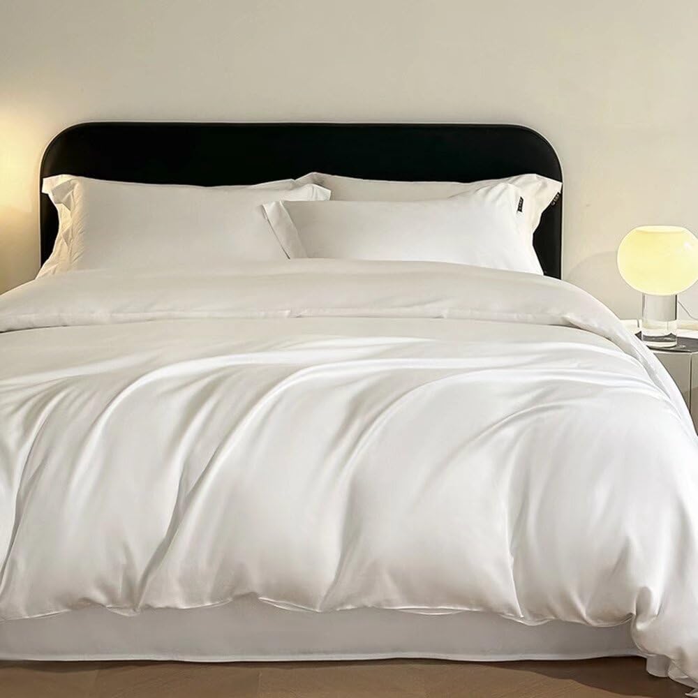 Parure de lit pour lit simple blanc idéale pour sublimer votre intérieur 022