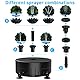 AISITIN 7W DIY Solar Springbrunnen, Upgrade Solar Teichpumpe mit 1.5m Wasserleitung und Feste Pfähle Solarbrunnen mit 19 Fontänenstile Solar Wasserpumpe für Garten,Teich,Vogelbad,DIY-Wasserspiel