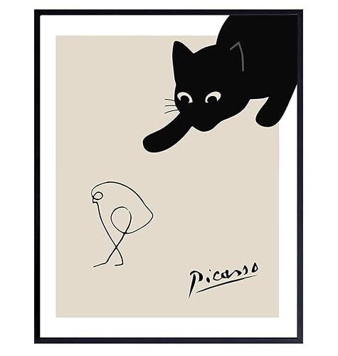 Pablo Picasso Wall Art - Black cat Home Decor - Cat Wall Art - Picasso Poster - Cat Wall Decor - Pablo Picasso Poster - Pablo Picasso print - Pablo