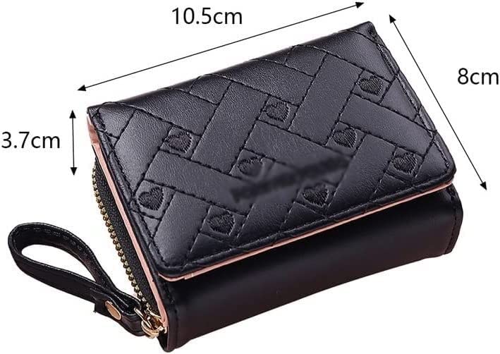 Cartera Con Estampado De Flores Lindas Para Niñas, Cartera Estética Pequeña De Tres Pliegues, Monedero De Cuero De PU, Bolsillo Para Tarjetas, Monedero Con Ventana (azul) | Bodega Aurrera En Línea