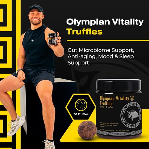Olympian Vitality Truffles | Natural Gut Health Dessert & Gut Detox Supplement + Sleep Support | Humic & Fulvic Acid Organic Pure Cacao & Date | Non GMO & Organic | Spartan Bee Bread Brand - Image 3