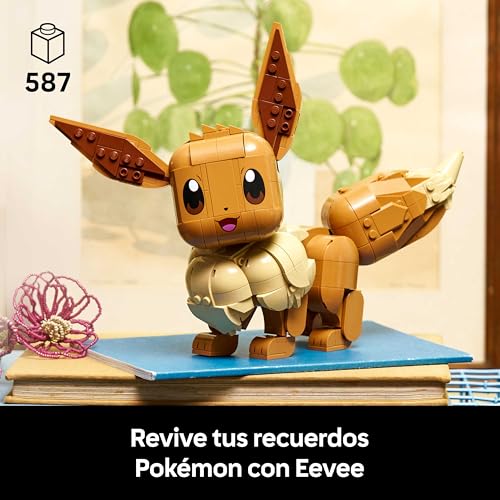 Miniatura 2 de LEGO Pokémon Eevee - Kit de Construcción para Adultos - Maqueta 3D de Puzzle Anime - Figura Articulada con Extremidades, Orejas y Cola Móviles - Decoración de la Habitación - Regalo Gamer - 72151
