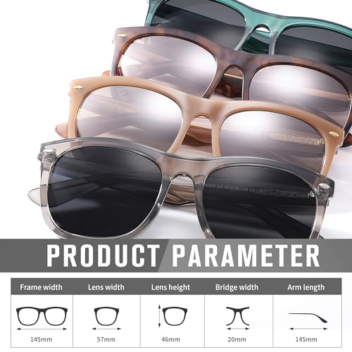 Image of Pro Acme Mens Sunglasses - Square Shades Retro Large Sun Glasses for Women Driving Fishing UV Protection