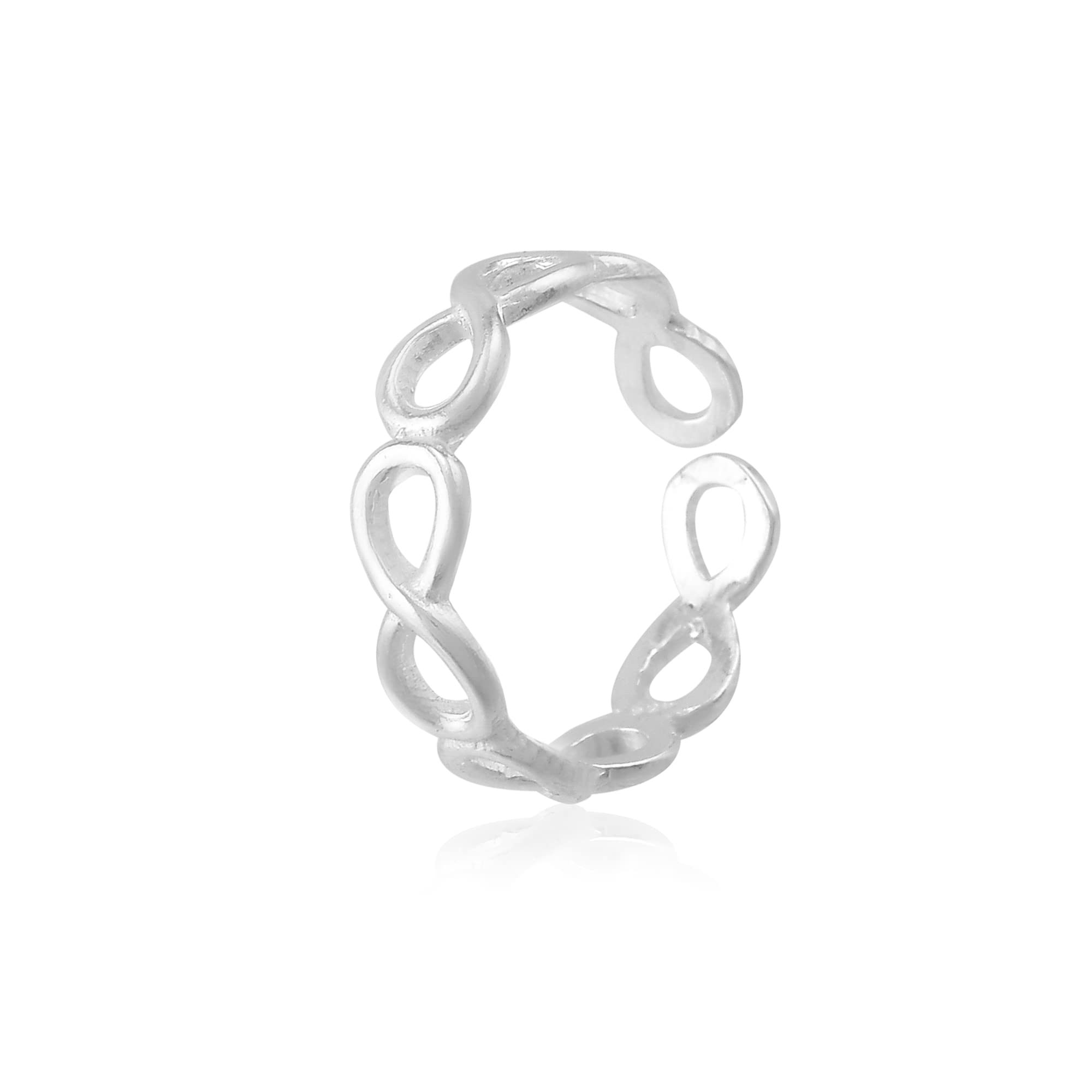 NEMICHAND JEWELS Pure 925 Silver Infinity Rings For Women (B09JN3MP49) Amazon Price History, Amazon Price Tracker