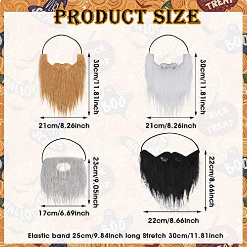 HaiFafafaing Fake Bart Set 4-tlg - Künstliche Bärte Für Kostümpartys
