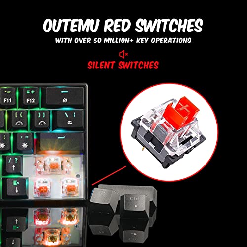 Image of Cosmic Byte CB-GK-32 Themis 61 Key Mechanical Per Key RGB Gaming Keyboard with Outemu Red Switches and Software (Black)