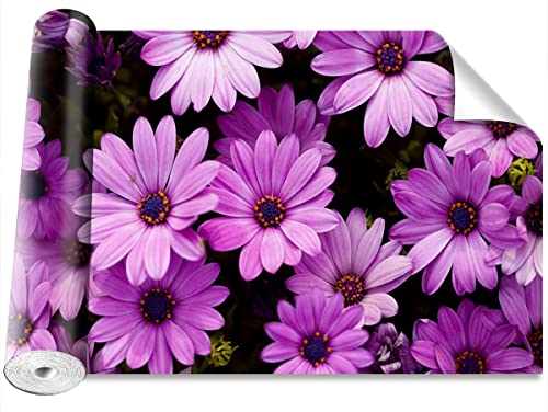Papier peint fleurs pourpres 208x146cm Tulup décoration murale